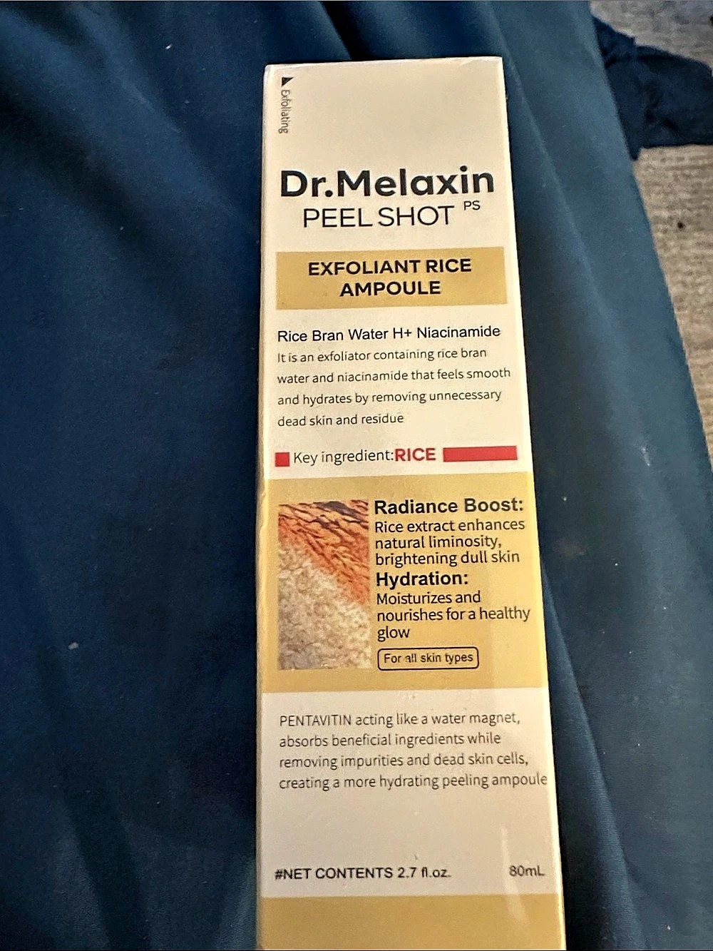 Dr.Melaxin Peel Shot Exfoliating Black Rice Ampoule NWT